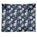 White Alstroemeria Pattern Print Tapestry