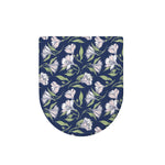 White Alstroemeria Pattern Print Toilet Lid Cover