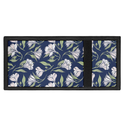 White Alstroemeria Pattern Print Trifold Wallet