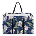 White Alstroemeria Pattern Print Utility Tote Bag