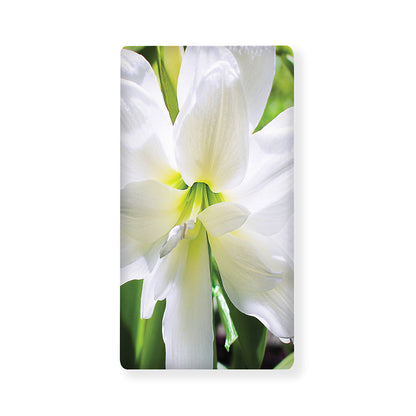 White Amaryllis Print Baby Crib Sheet