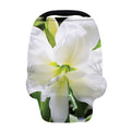 White Amaryllis Print Baby Seat Cover