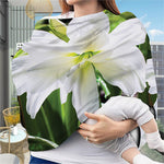 White Amaryllis Print Baby Seat Cover