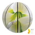 White Amaryllis Print Basketball