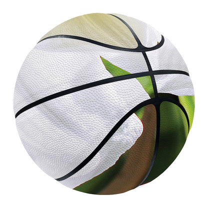White Amaryllis Print Basketball