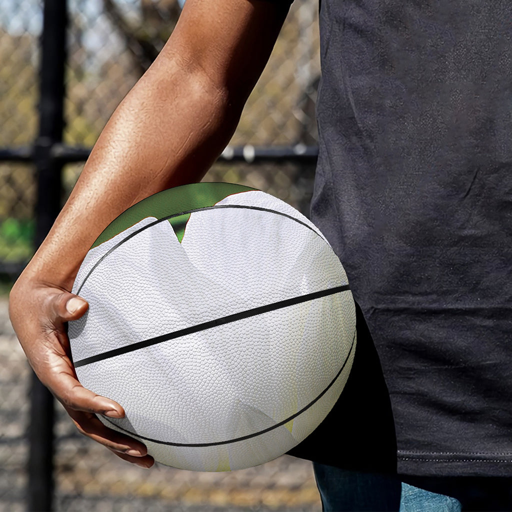 White Amaryllis Print Basketball