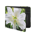 White Amaryllis Print Bifold Wallet
