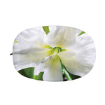 White Amaryllis Print Car Side Mirror Covers