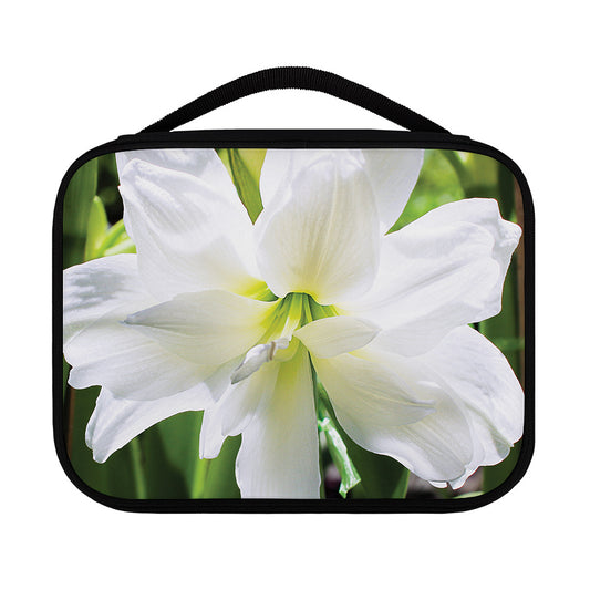 White Amaryllis Print Classic Bible Case