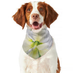 White Amaryllis Print Dog Bandana