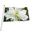 White Amaryllis Print Flag