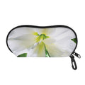 White Amaryllis Print Glasses Case