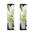 White Amaryllis Print Handle Covers