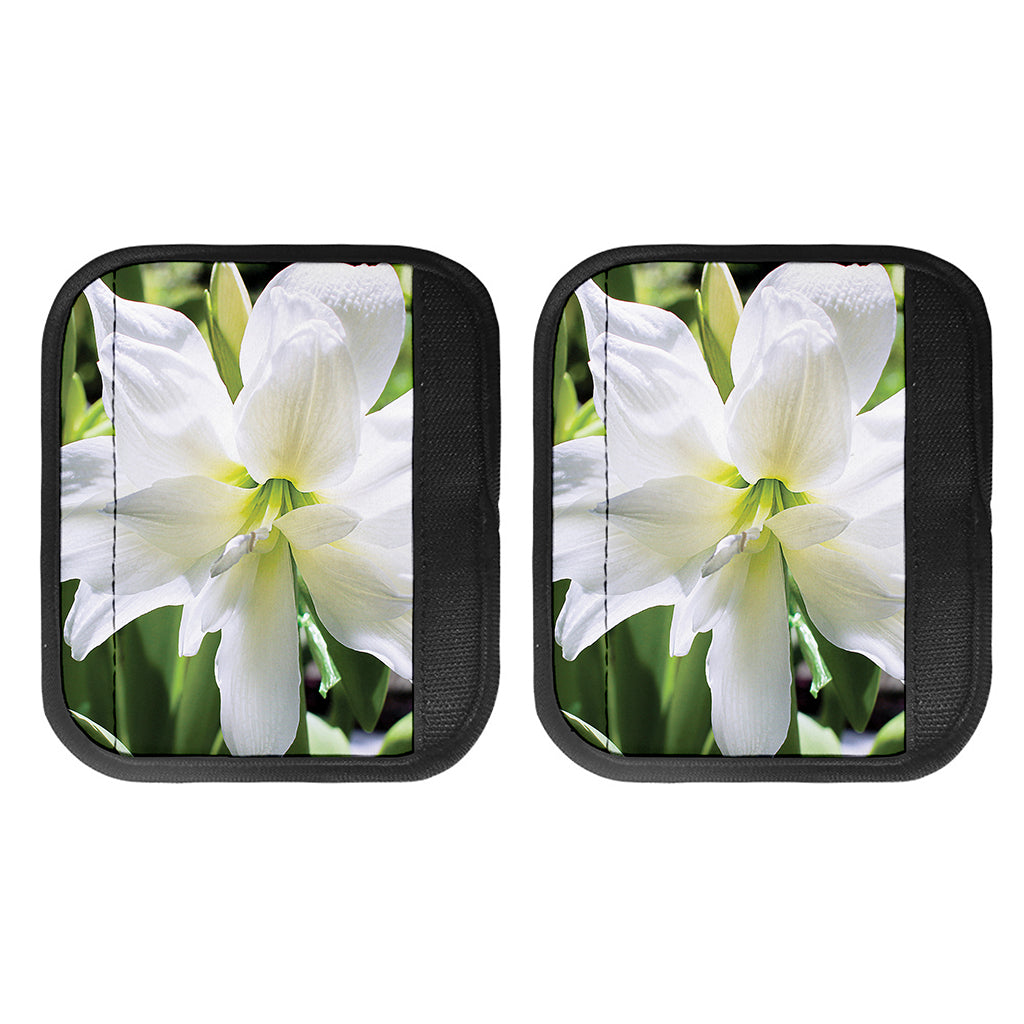 White Amaryllis Print Handle Covers