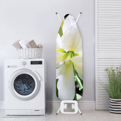 White Amaryllis Print Ironing Board Cover