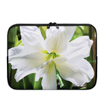 White Amaryllis Print Laptop Sleeve
