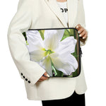 White Amaryllis Print Laptop Sleeve