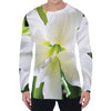 White Amaryllis Print Men's Long Sleeve T-Shirt