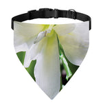 White Amaryllis Print Over The Collar Dog Bandana