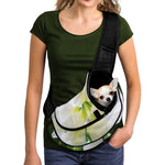 White Amaryllis Print Pet Sling Carrier