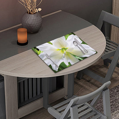 White Amaryllis Print Placemat
