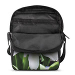 White Amaryllis Print Rectangular Crossbody Bag