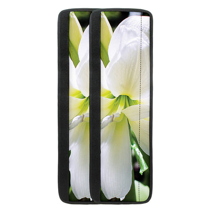 White Amaryllis Print Refrigerator Handle Covers