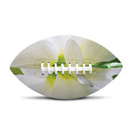 White Amaryllis Print Rugby Ball