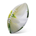 White Amaryllis Print Rugby Ball
