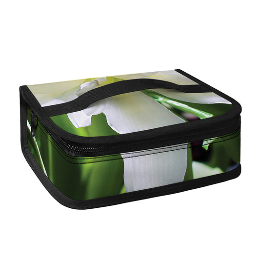 White Amaryllis Print Small Lunch Bag
