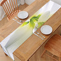 White Amaryllis Print Table Runner