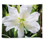 White Amaryllis Print Tapestry