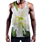 White Amaryllis Print Training Tank Top