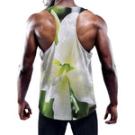 White Amaryllis Print Training Tank Top