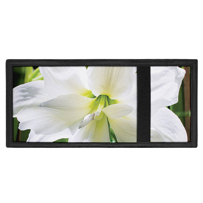 White Amaryllis Print Trifold Wallet