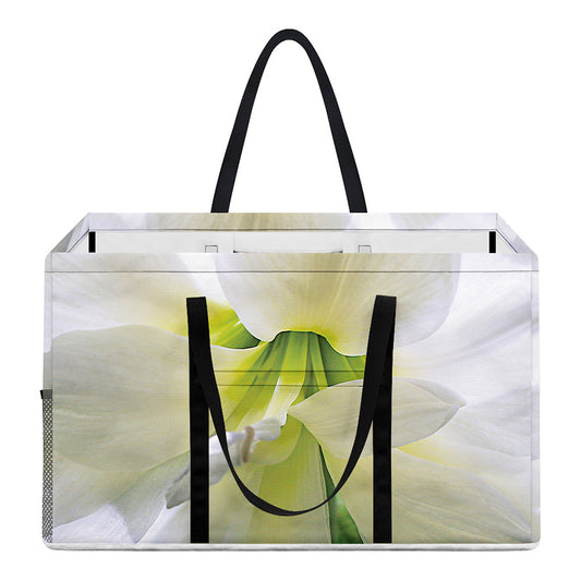 White Amaryllis Print Utility Tote Bag