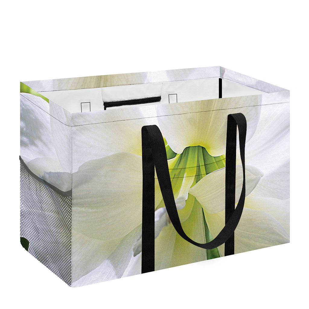 White Amaryllis Print Utility Tote Bag