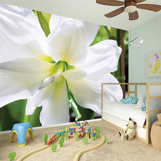 White Amaryllis Print Wall Sticker