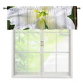 White Amaryllis Print Window Valance