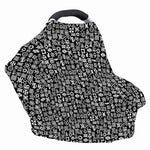 White And Black Adinkra Symbols Print Baby Seat Cover