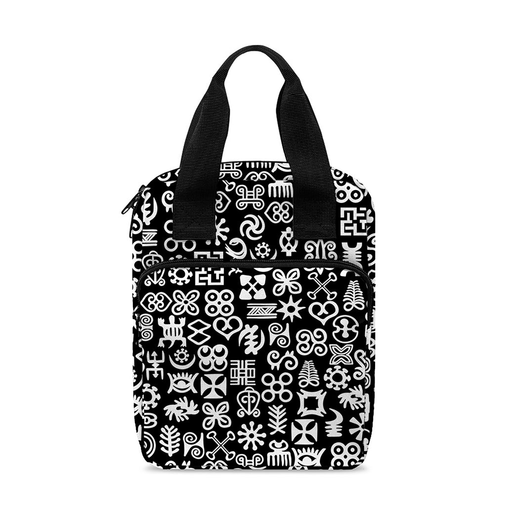White And Black Adinkra Symbols Print Bible Tote Bag