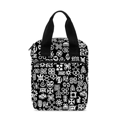 White And Black Adinkra Symbols Print Bible Tote Bag