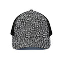 White And Black Adinkra Symbols Print Black Mesh Trucker Hat