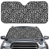 White And Black Adinkra Symbols Print Car Windshield Sun Shade