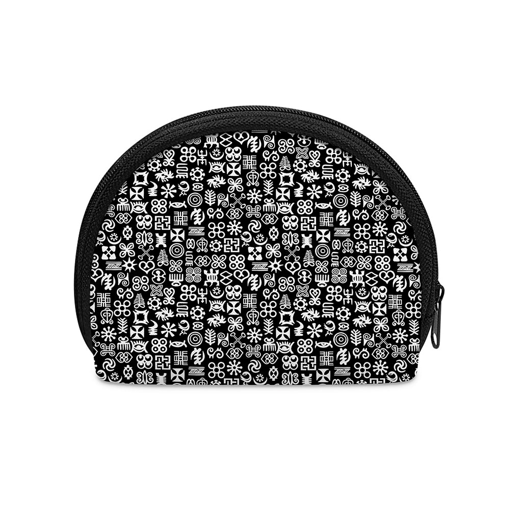 White And Black Adinkra Symbols Print Coin Purse