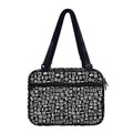 White And Black Adinkra Symbols Print Double Strap Bible Bag