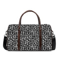 White And Black Adinkra Symbols Print Duffel Bag