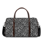 White And Black Adinkra Symbols Print Duffle Bag