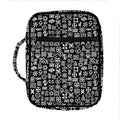 White And Black Adinkra Symbols Print Front Pocket Bible Bag