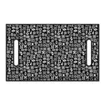 White And Black Adinkra Symbols Print Golf Cart Seat Cover